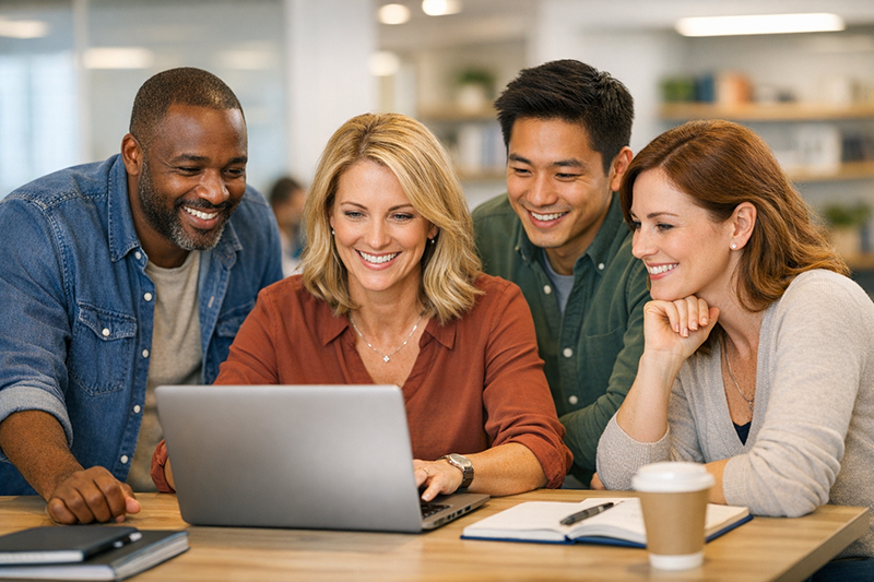 Learners collaborating